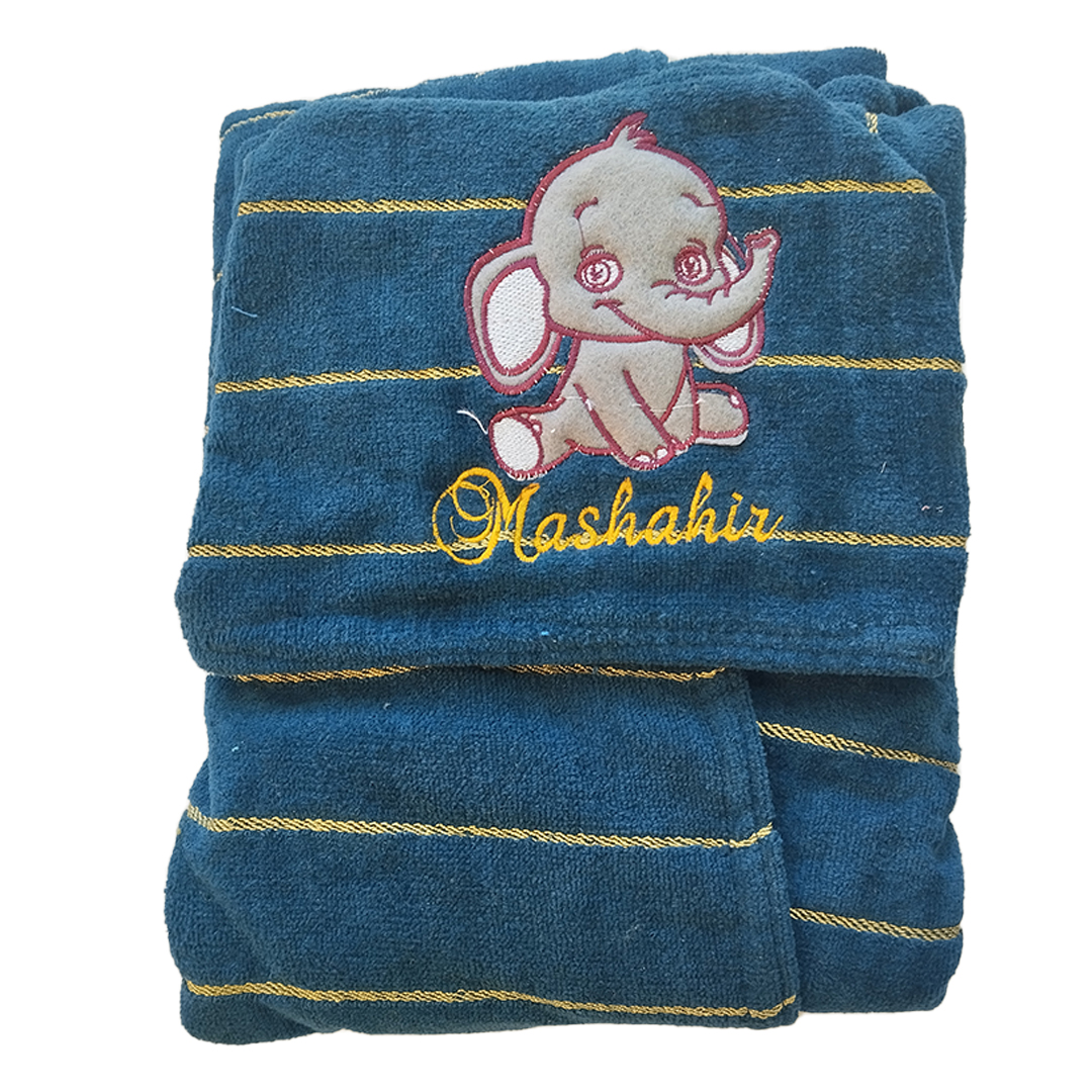 حوله تن پوش مشاهیر بچگانه سایز 100 سرمه ای