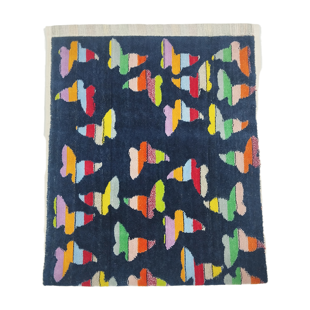 حئله دستی گلزار پروانه سرمه ای