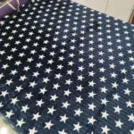 پتو ژله ای دو نفره ستاره رنگ سرمه ای