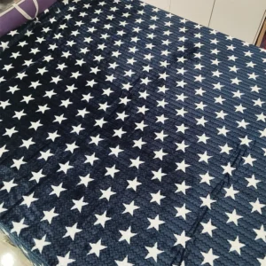 پتو ژله ای دو نفره ستاره رنگ سرمه ای