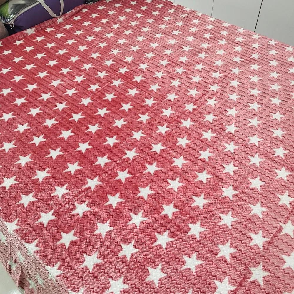 پتو ژله ای دو نفره ستاره رنگ گلبهی