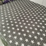 پتو ژله ای دو نفره ستاره رنگ طوسی