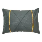 روبالشتی پارچه مبلی نوار دوزی رنگ آبی کربنی