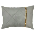 روبالشتی پارچه مبلی نوار دوزی رنگ طوسی کم رنگ