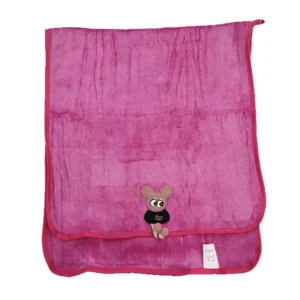 حوله فانتزی نانو وارداتی گلدار رنگ سوسنی