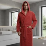 حوله تن پوش ابریشمی گلبرگ رنگ قرمز