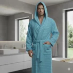 حوله تن پوش ابریشمی گلبرگ رنگ فیروزه ای