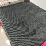 پتو ژله ای دو نفره پلیسه رنگ طوسی