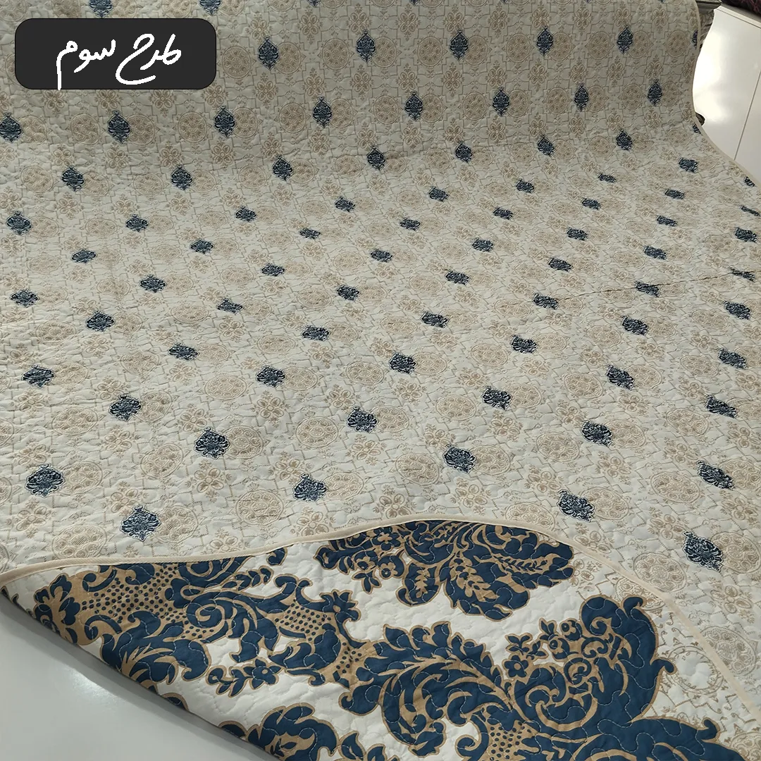 سرویس روتختی یک نفره پنبه دوزی طرح سوم