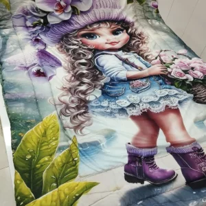 روتختی سه‌بعدی طرح دختر زیبا (4 تکه)