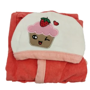 حوله پالتویی کودک بالاست طرح توت فرنگی سایز 60